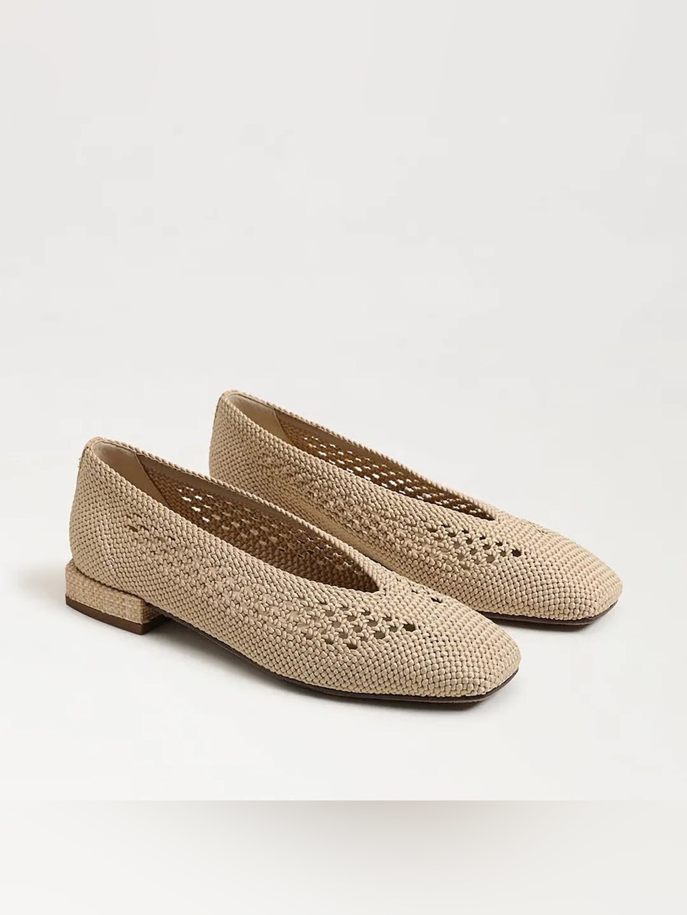 Sam Edelman Beige Woven Ballet Flats